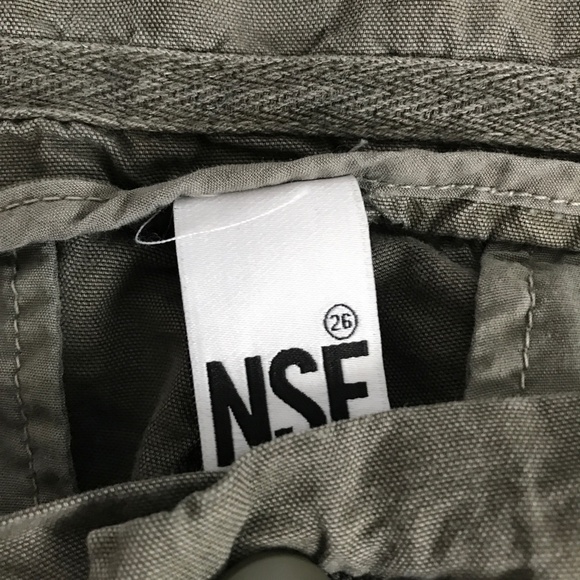 NSF Khaki Green Pants Crop Straight Leg Womens 26 - Picture 3 of 10